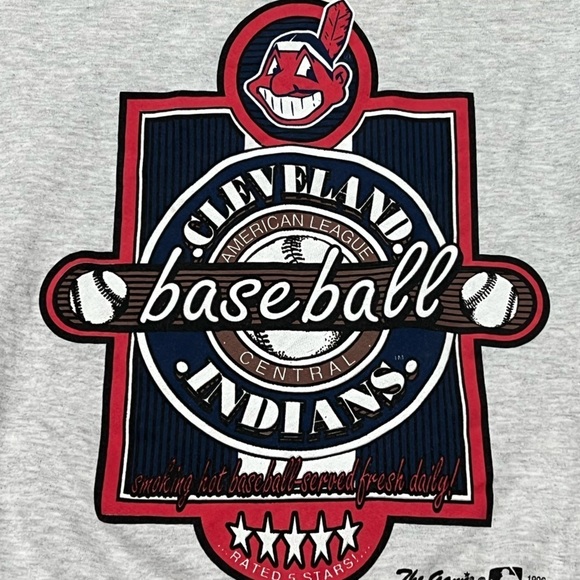 Vintage Cleveland Indians MLB Baseball The Game 1990s Crewneck Sweatshirt - Picture 2 of 4